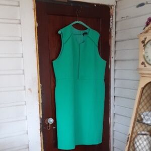 J. Crew Sleeveless Green Midi Dress